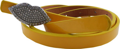 

ELS Women Casual, Party Yellow Artificial Leather, Synthetic Belt