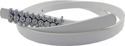 

ELS Women Casual, Party White Artificial Leather, Synthetic Belt