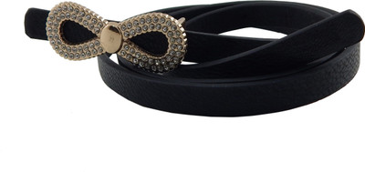 

ELS Women Casual, Party Black Artificial Leather, Synthetic Belt
