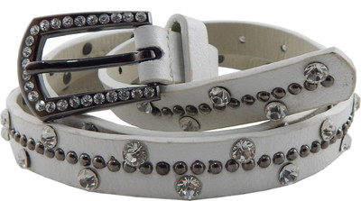 

ELS Women Casual, Party White Artificial Leather, Synthetic Belt