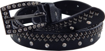 

ELS Women Casual, Party Black Artificial Leather, Synthetic Belt