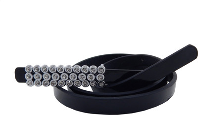 

ELS Women Casual, Party Black Artificial Leather, Synthetic Belt