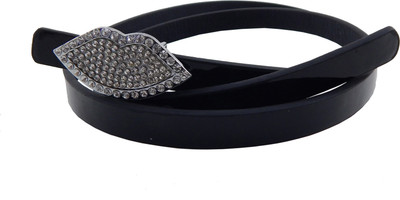 

ELS Women Casual, Party Black Artificial Leather, Synthetic Belt