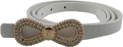 

ELS Women Casual, Party White Artificial Leather, Synthetic Belt