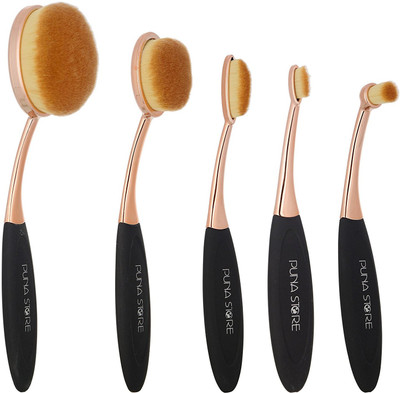 

Puna Store Oval Brush Set, Black/Gold, 5 Pieces(Pack of 5)