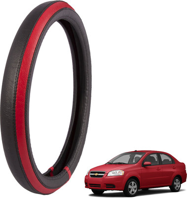

Autofy Steering Cover For Chevrolet Aveo(Black, Leather)