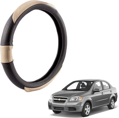 

Autofy Steering Cover For Chevrolet Sail(Black, Leather)