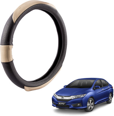 

Autofy Steering Cover For Honda New City(Black, Leather)