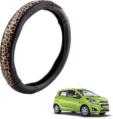 

Autofy Steering Cover For Chevrolet Beat(Black, Leather)