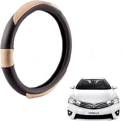 

Autofy Steering Cover For Toyota Corolla(Black, Leather)