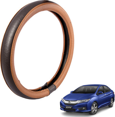 

Autofy Steering Cover For Honda New City(Tan, Leather)