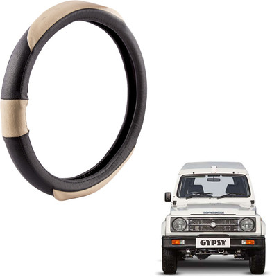 

Autofy Steering Cover For Maruti Gypsy King(Black, Leather)