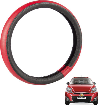 

Autofy Steering Cover For Chevrolet Spark(Black, Leather)