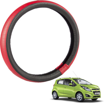 

Autofy Steering Cover For Chevrolet Beat(Black, Leather)