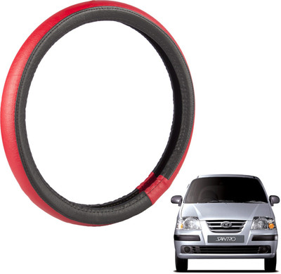 

Autofy Steering Cover For Hyundai Santro(Black, Leather)