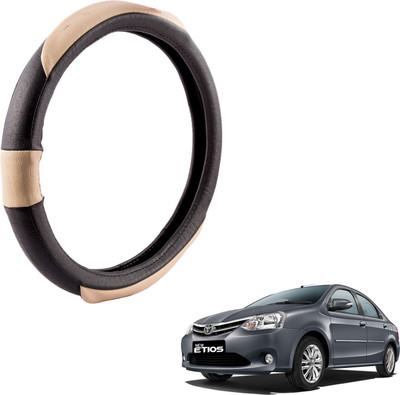 

Autofy Steering Cover For Toyota Etios(Black, Leather)