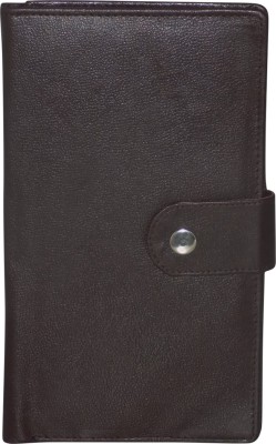 Kan Premium Quality Leather Travel Document Holder/Card Holder/Passport wallet/Cheque Book Pouch for Men & Women(Brown)