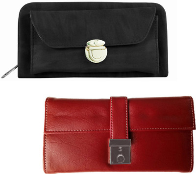 

Lady bar Casual Black, Red Clutch