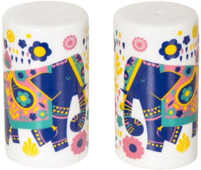 

Chumbak Elephant In The Jungle 2 Piece Salt & Pepper Set(Bone China)