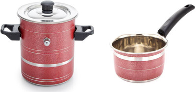 

Mahavir Induction Bottom Cookware Set(Stainless Steel, 2 - Piece), Red
