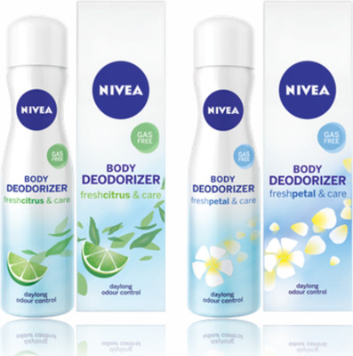 

Nivea Fresh Citrus & Fresh Petal Deodorant Spray - For Women(120 ml, Pack of 2)