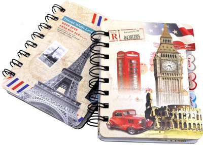 

COI Pocket-size Diary(Coi London/Paris traval diary for kids (Pack of 2), Multicolor, Pack of 2)