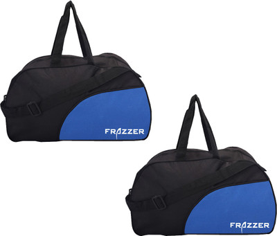

Frazzer Stylish Travel Duffel Bag(Blue, Black), Black;blue