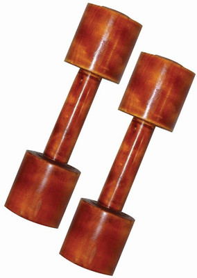 

KONEX Good quality PT wooden dumbbells with smooth finish. Fixed Weight Dumbbell(2 kg)