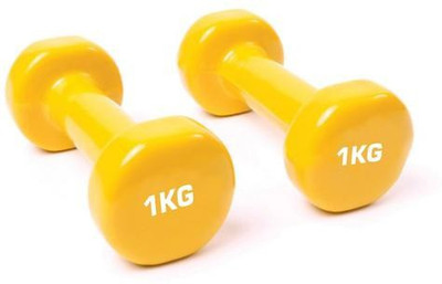 

KONEX Vinyl Dumbbell. Colour may vary as per availability. (2 PC of 1 kg) Fixed Weight Dumbbell(1 kg)