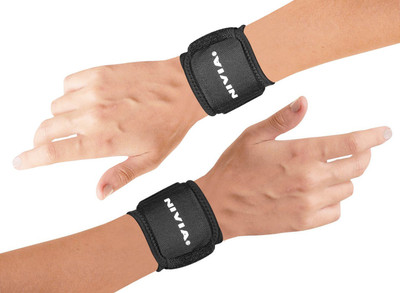 Nivia WRIST SUPPORT BLACK(2 PIECES) Fitness Grip(Black) available at flipkart for Rs.310