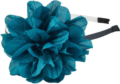 

Sarah Sarah Blue Aliceband with Soft Fabric Flower for girls Hair Band(Blue)