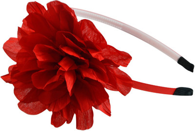 

Sarah Sarah Red Aliceband with Soft Fabric Flower for girls Hair Band(Red)