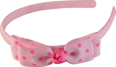

Sarah Sarah Light Pink with Pink Polka Dot Double Bow Headband for Girls Hair Band(Pink)