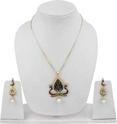 JEWELS GURU Alloy Gold-plated Multicolor Jewellery Set(Pack of 1)