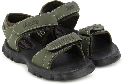 

BUBBLEGUMMER Boys Velcro Sports Sandals(Green, Black & navy