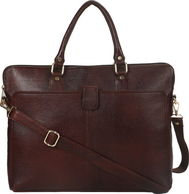 

Bharat Leather Emporium 16 inch Expandable Laptop Messenger Bag(Brown)