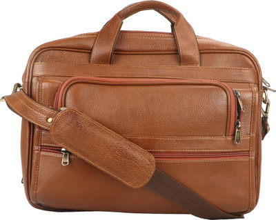 

Bharat Leather Emporium 16 inch Expandable Laptop Messenger Bag(Brown)