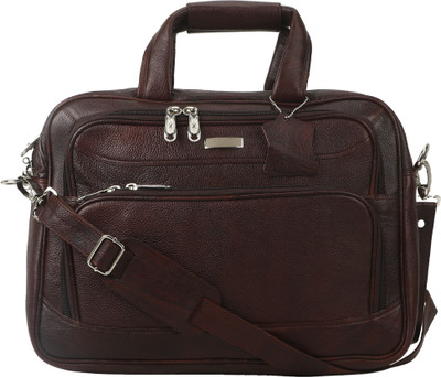 

Leather Giant 17 inch Expandable Laptop Messenger Bag(Brown), Ch