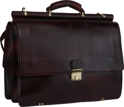 

Bharat Leather Emporium 16 inch Expandable Laptop Messenger Bag(Brown)