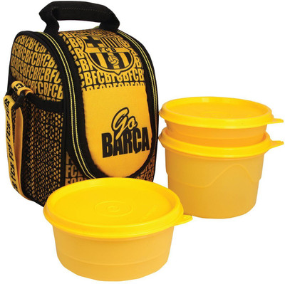 Cello FC Barcelona Club 3 Containers Lunch Box(1150 ml), Yellow