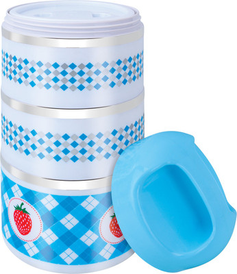 

AmarTej Tulip 3 star Insulated Stainless steel Tiffin box 3 Containers Lunch Box(750 ml), Blue