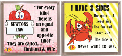 

Thoughtroad NEWTONS LAW 3 SIDES Fridge Magnet Pack of 2