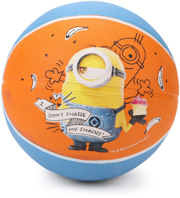 

Despicable Me Minion Rubber Basket Ball Size 5(Orange, Blue), Blue;orange