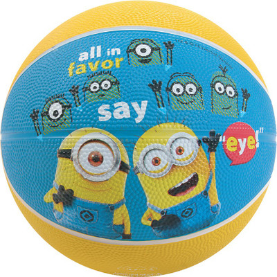 

My Baby Excel Minion Rubber Basket Ball Size 3(Yellow, Blue), Blue;yellow