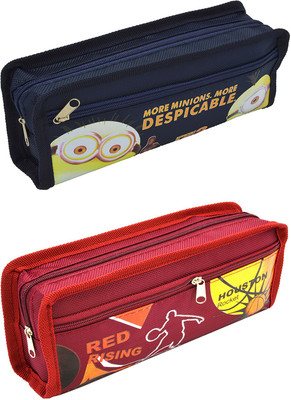 

Hrinkar Cartoon Printed Art Plastic Pencil Boxes(Set of 2, Multicolor)
