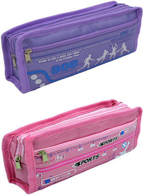 

Hrinkar Cartoon Printed Art Plastic Pencil Boxes(Set of 2, Multicolor)