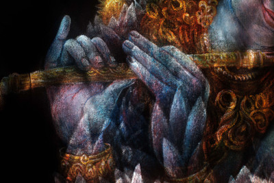 Hands Of Lord Krishna Playing Flute Paper Print(12 inch X 18 inch, Rolled in carboard Tube) available at flipkart for Rs.170