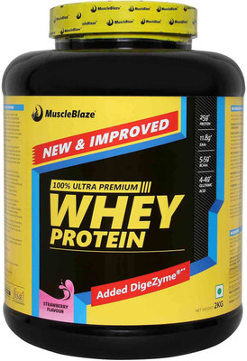 

MuscleBlaze 100% Whey Protein(2 kg, Strawberry)