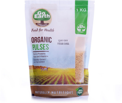 Go Earth Organic Unpolished Arhar Dal (Split)(1 kg)
