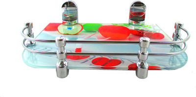 

RoyaL Indian Craft Queen Bracket Red Apple Special Double Rod Multipurpose Glass Wall Shelf(Number of Shelves - 1, Multicolor)